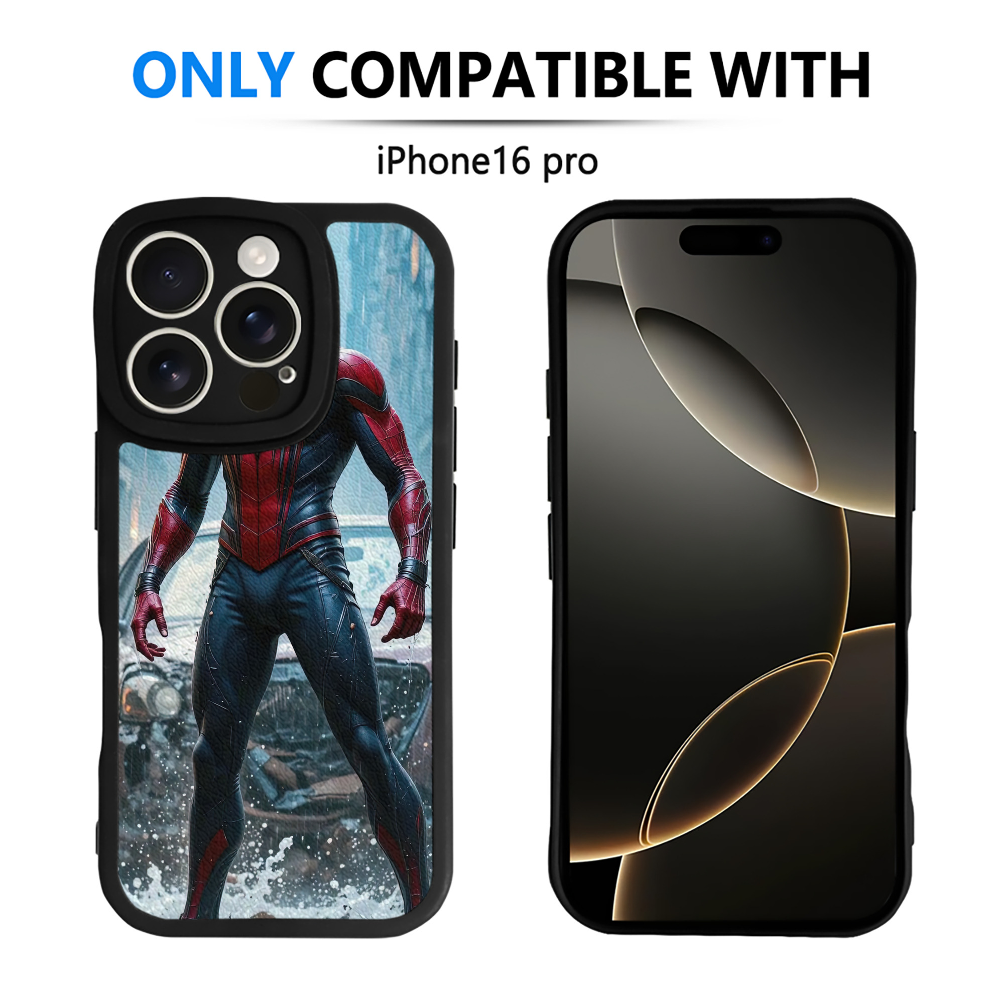 Spider Man スパイダーマン 【iPhone 16シリーズ対応】シリコンスマホケース（レザー調） 材質：シリコン